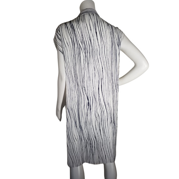 H Halston Seagrass Green Duster Top | Size M | Button Down Longline Blouse - Picture 3 of 6